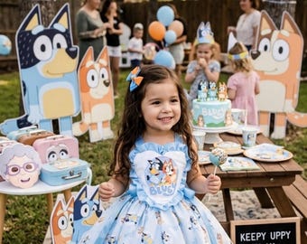 Bluey and Bingo Circle Tutu Dress