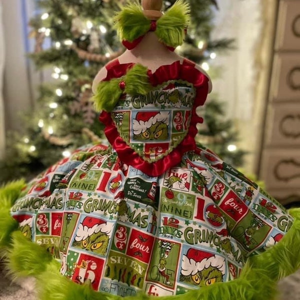 Grinch Circle Tutu Dress