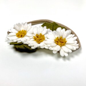 Daisy Felt Flower Crown White and Mustard Felt image 6