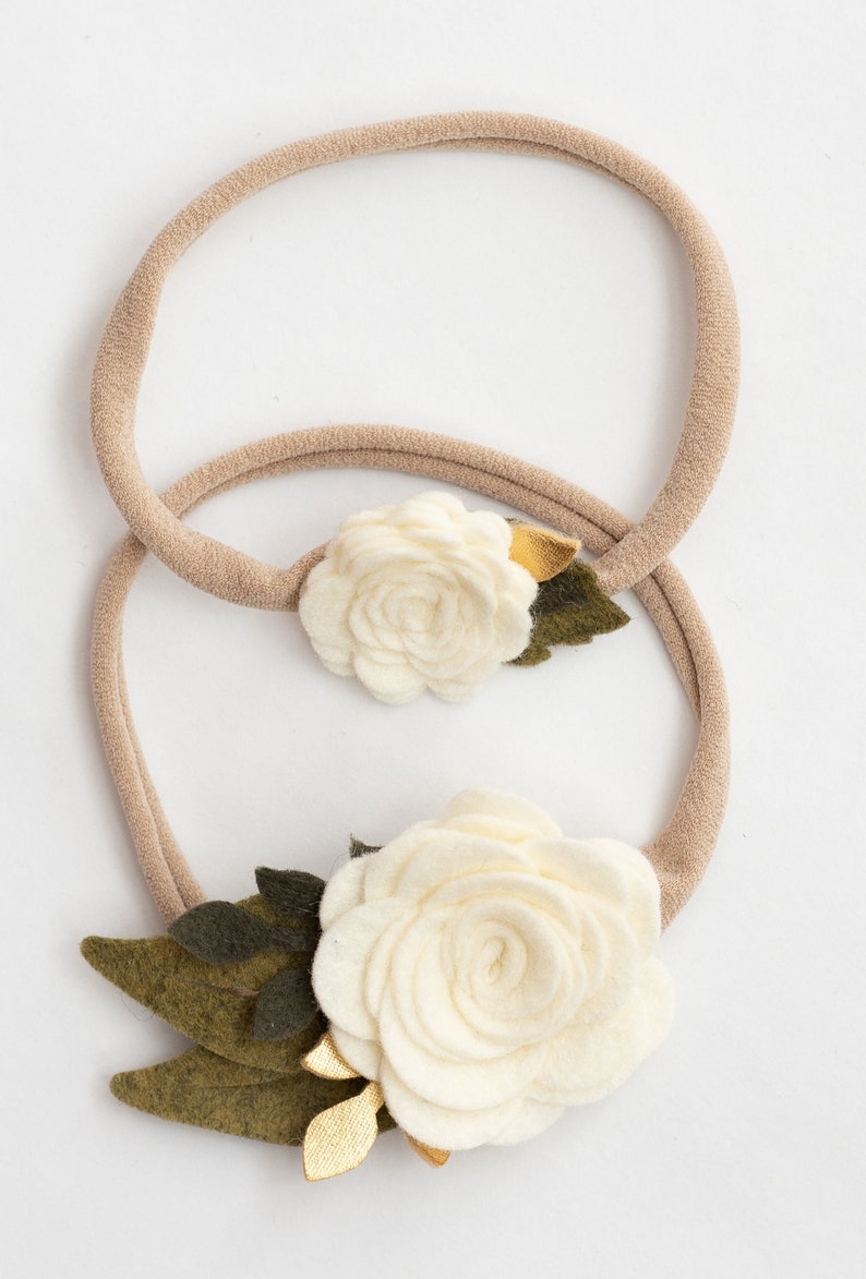 Mikado Flower Headband in Cream main image 0