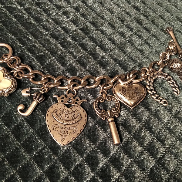 Bracelet Doré à Breloques Juice Couture 2001 Limited Edition - Occasion, Bijou Collector