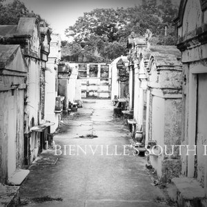 New Orleans Art Print; Black and White Lafayette Cemetery New Orleans Garden District