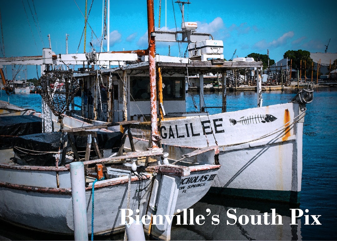 Tarpon Springs Art Print Watercolor Effect Tarpon Springs Florida ...
