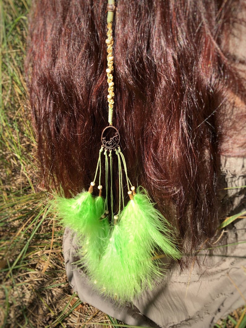 Hair wrap Feather extensions Hair wrap string Festival hair Etsy