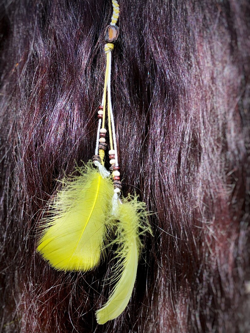 Hair wrap Feather extensions Hair wrap string Festival Etsy