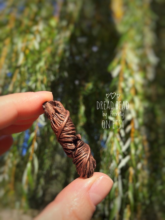 Dread Beads Copper 6 Mm Dread Beads Cuff Dread Beads For Guys Dread Bead Clay Dread Bead Wraps Steampunk Dread Bead Dread Bead Feather