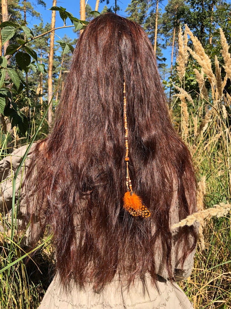Hair wrap Feather extensions Hair wrap string Festival Etsy