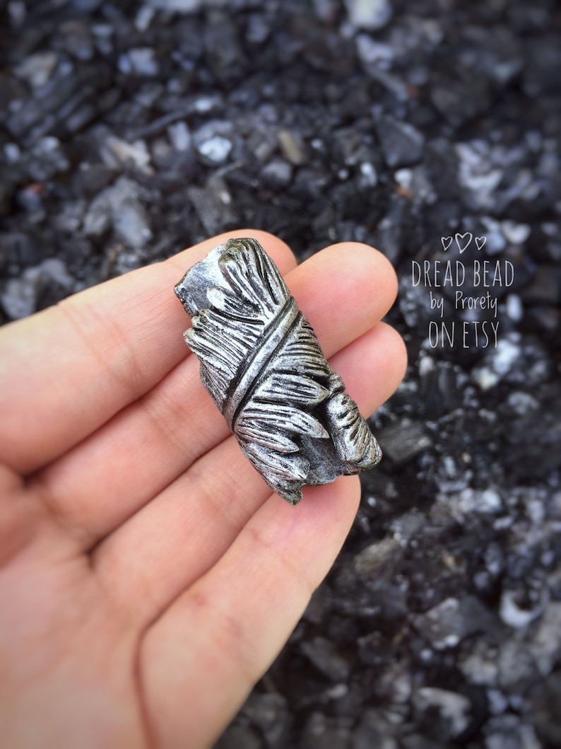 Dread Beads Silver 10 Mm Dread Beads Cuff Dread Beads For Guys Dread Bead Clay Dread Bead Wraps Steampunk Dread Bead Dread Bead Feather