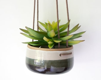 Ceramic Planter, Hanging Planter, Air Plant Succulent Planter, Succulent Pot, Air Plant Holder, Mini Planter Pottery, Bohemian Decor Pot