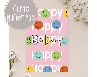 Smileys-Geburtstagskarte