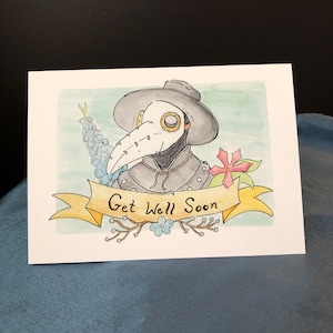 Médecin de la peste Get Well Soon Card