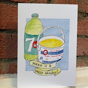 Newfoundland & Labrador  “Slush” illustrated 5 x 7 greeting card. Christmas Card