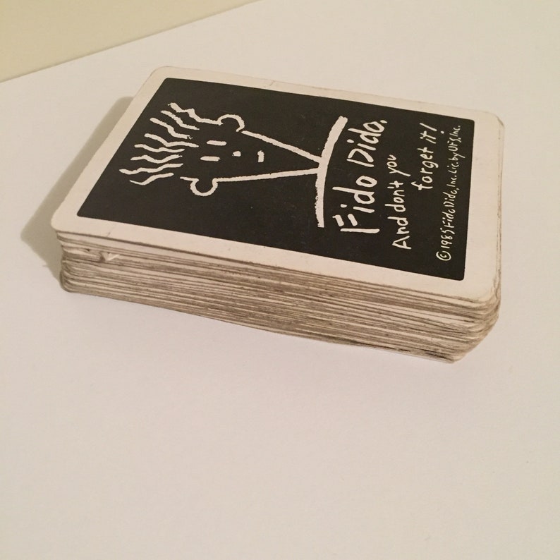 Fido Dido Vintage 1980s Plastic Coated Playing Cards 1985
