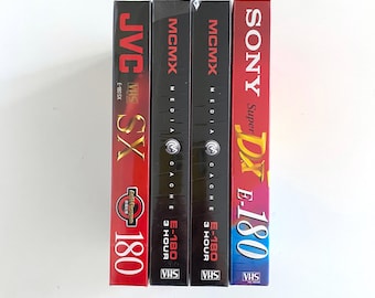 Lot of 4 Sony JVC MCMX E-180 Blank VHS Tapes