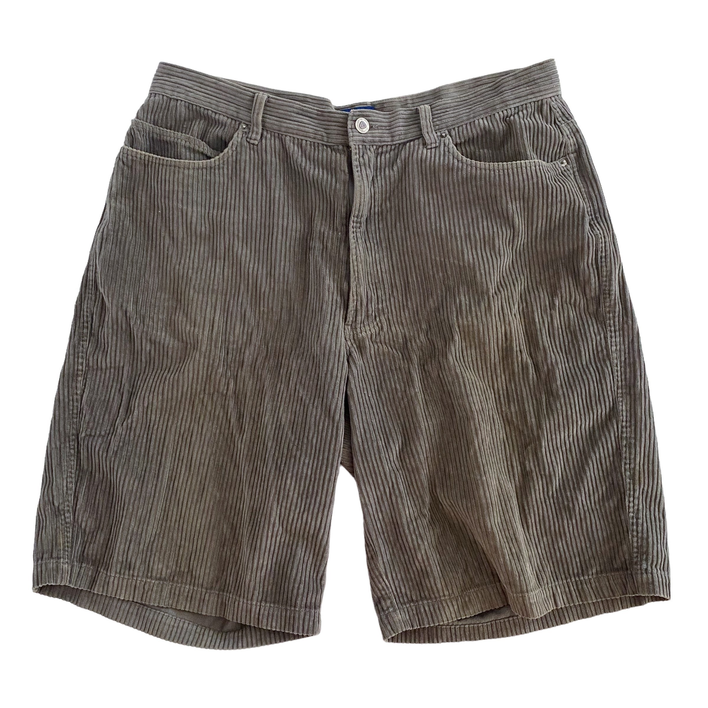 Jeanswest Mens Thick Corduroy Shorts Brown Size 36 Large Etsy