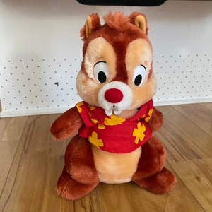 Chip N Dale Rescue Rangers Esquilo Disney Vintage 90s 12" Brinquedo de Pelúcia