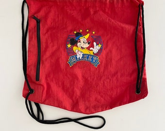 Mickey Mouse Sports Disney Vintage 90s Drawstring Bag