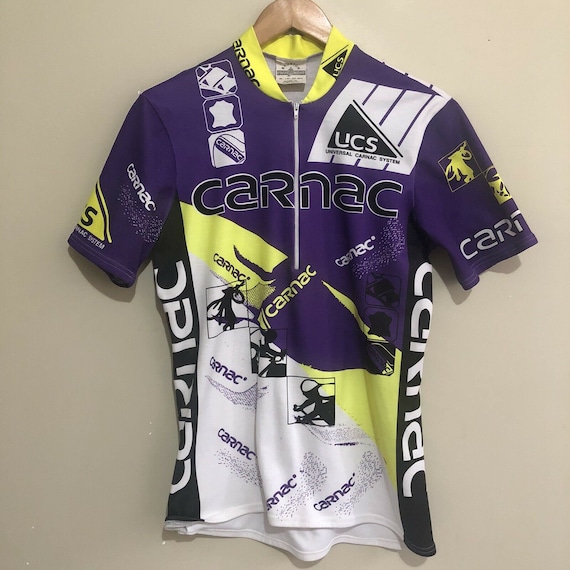 Carnac Neon Vintage 90's Cyclist Cycling Jersey Sh