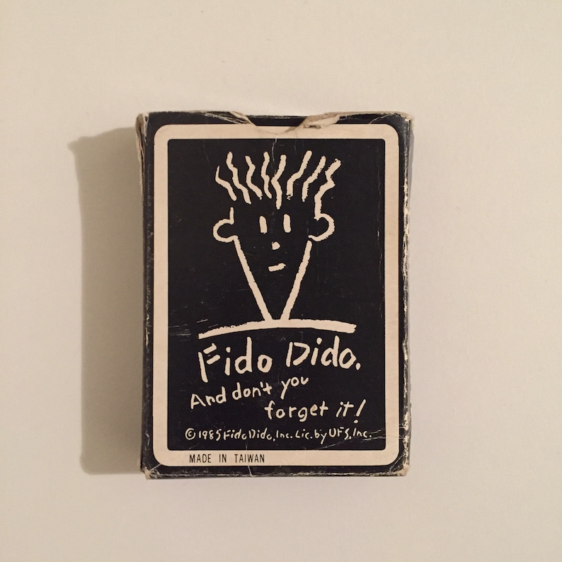 Fido Dido Vintage 1980s Plastic Coated Playing Cards 1985