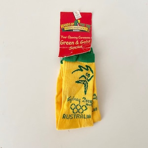 Bonds Sydney 2000 Olympics Vintage Green and Gold Socks