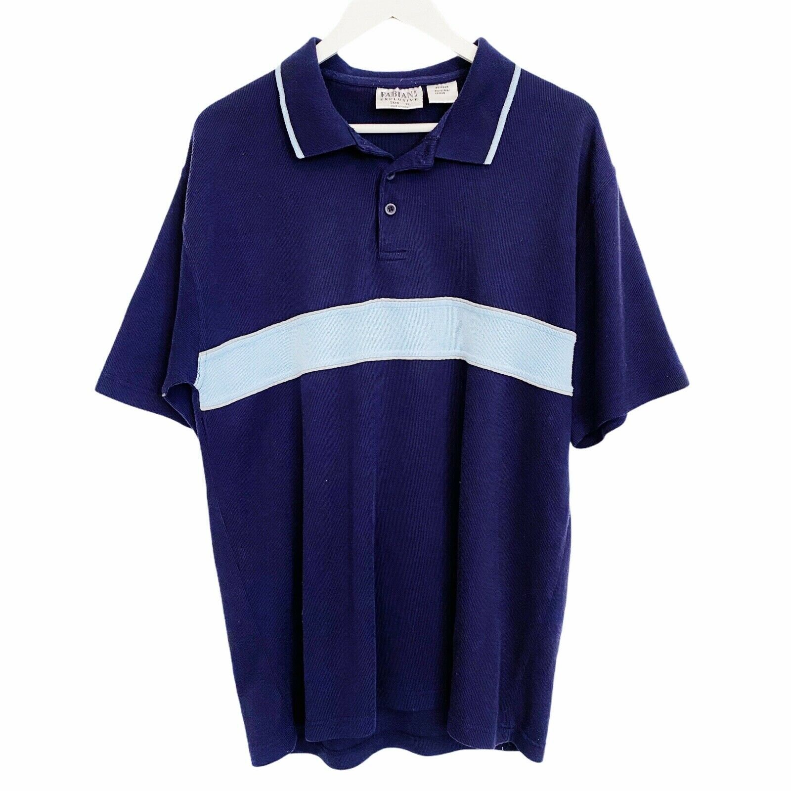 Fabiani Piping Polo Shirt Vintage 90's 