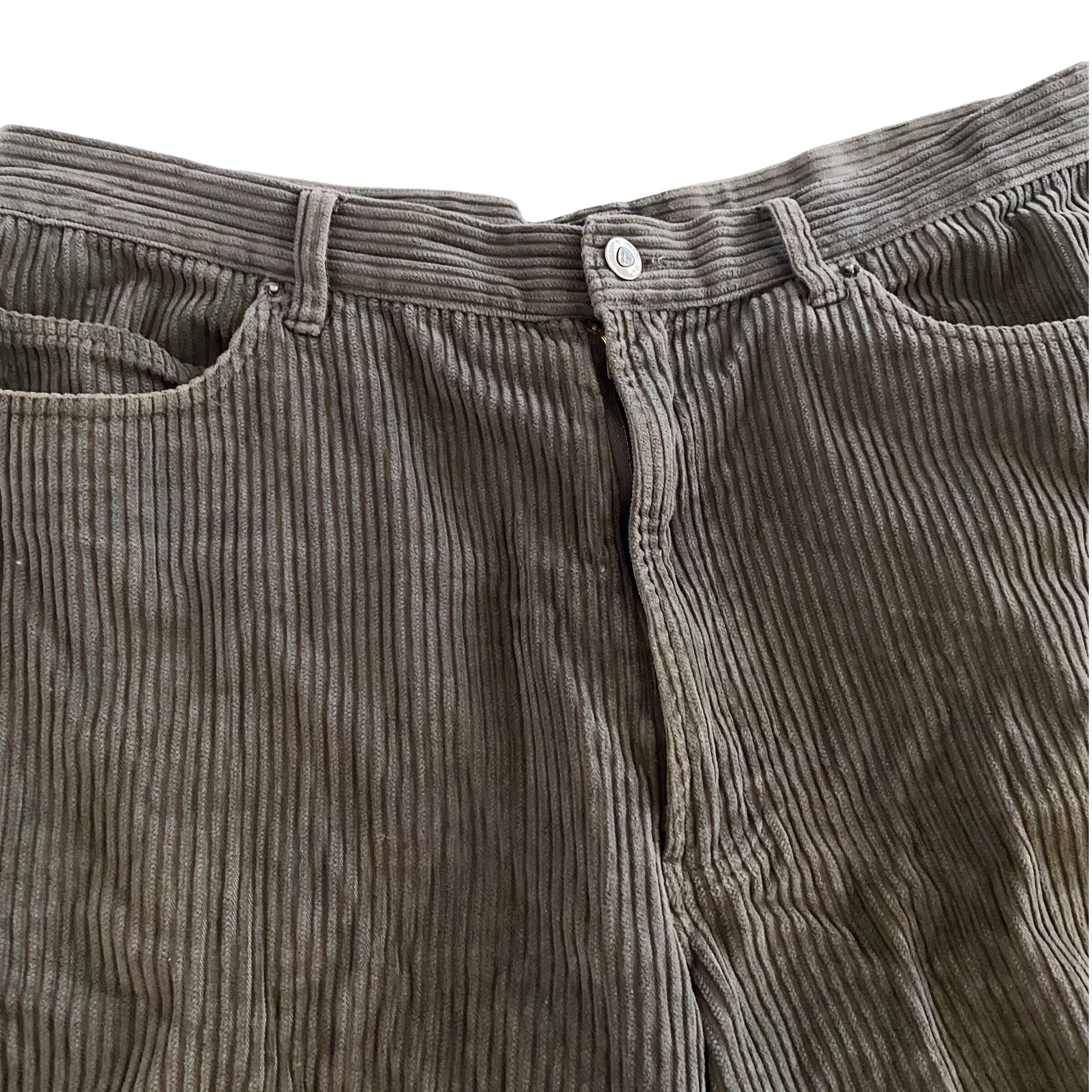 Jeanswest Mens Thick Corduroy Shorts Brown Size 36 Large Etsy