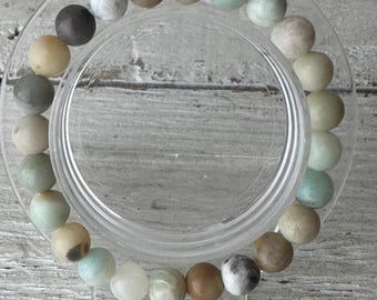 Agate Beaded Bracelet Multi-Coloured Stones