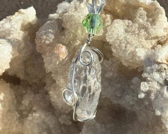 Clear Lake County Diamond Pendant with Swarovski Crystal Pendant