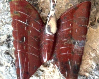 Butterfly Red Agate Pendant