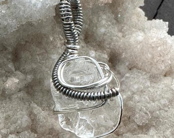 Quartz Wire Pendant Lake County Diamond "Rollercoaster"