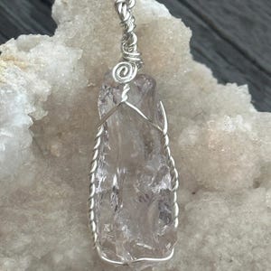 Quartz Crystal Silver Wire Pendant, &quot;My Beloved&quot;