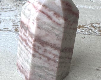 Green And Red Striped Agate  2" Tower