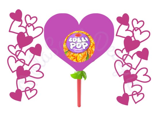 Valentine Sucker/ lollipop holder svg for print and cut/ | Etsy