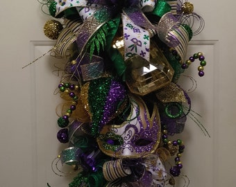 mardi gras wreath front door