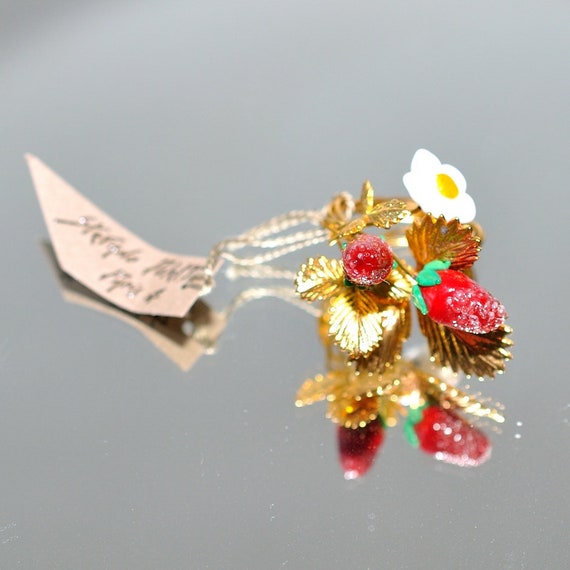 Buy Stefano Poletti Strawberry Ring & Earrings Set Handblown Glass 