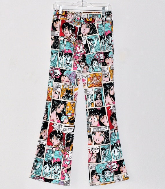 Y2K Fashion MOSCHINO jeans Manga Anime Pants, Mad… - image 5