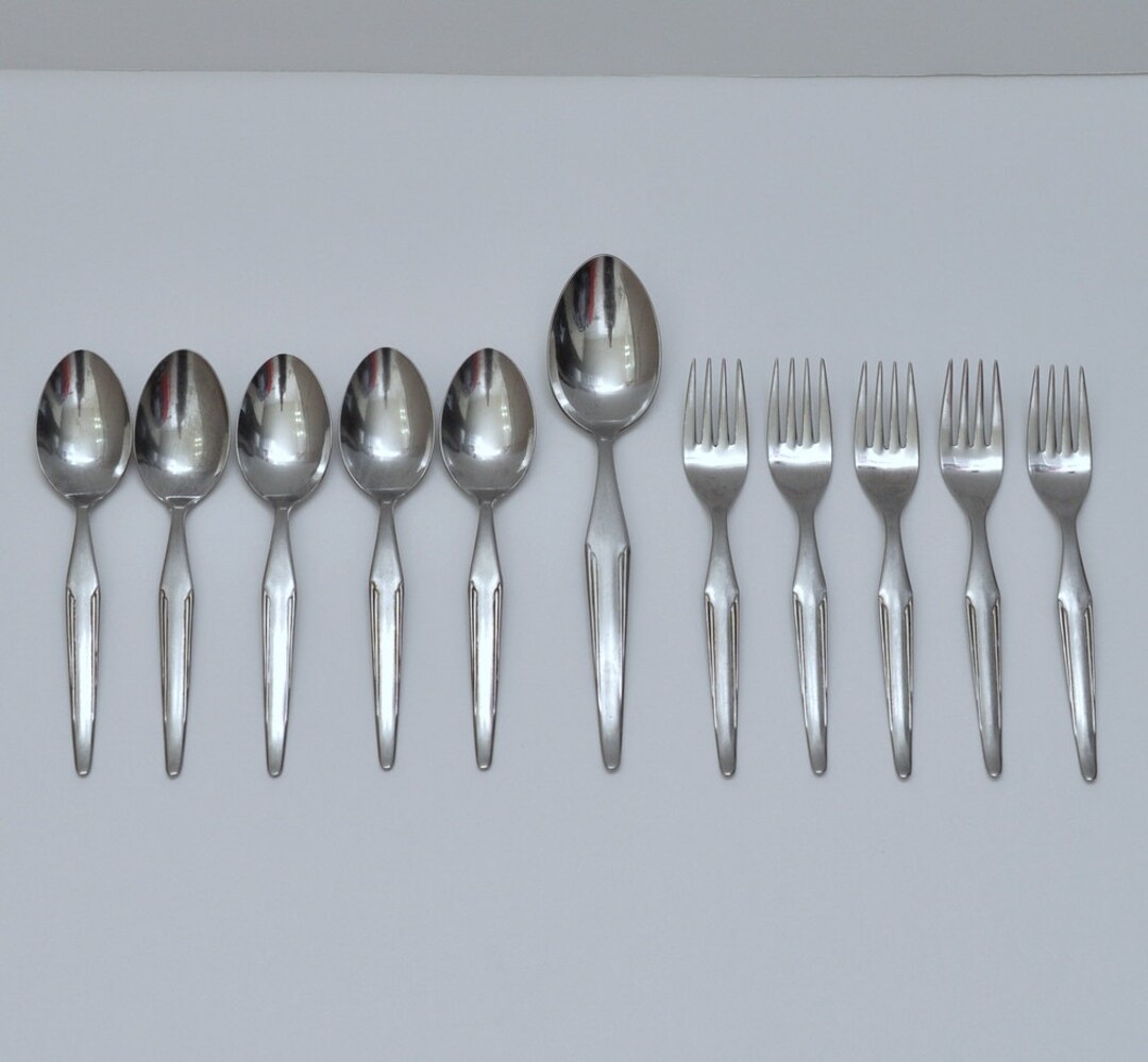 Vintage Everbrite Deluxe Stainless Solingen Germany Flatware, Set of 11