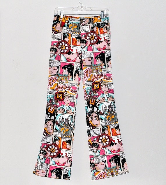 Y2K Fashion MOSCHINO jeans Manga Anime Pants, Mad… - image 4