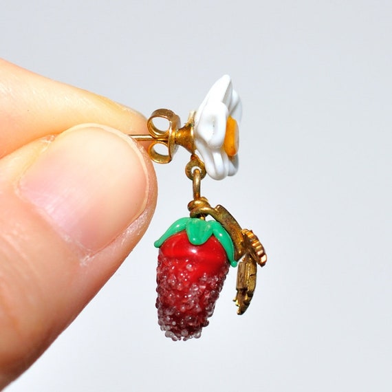 Buy Stefano Poletti Strawberry Ring & Earrings Set Handblown Glass 