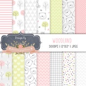 Seamless Neutral Digital Paper Pack, Neutral Flowers and Leaves Paper ...