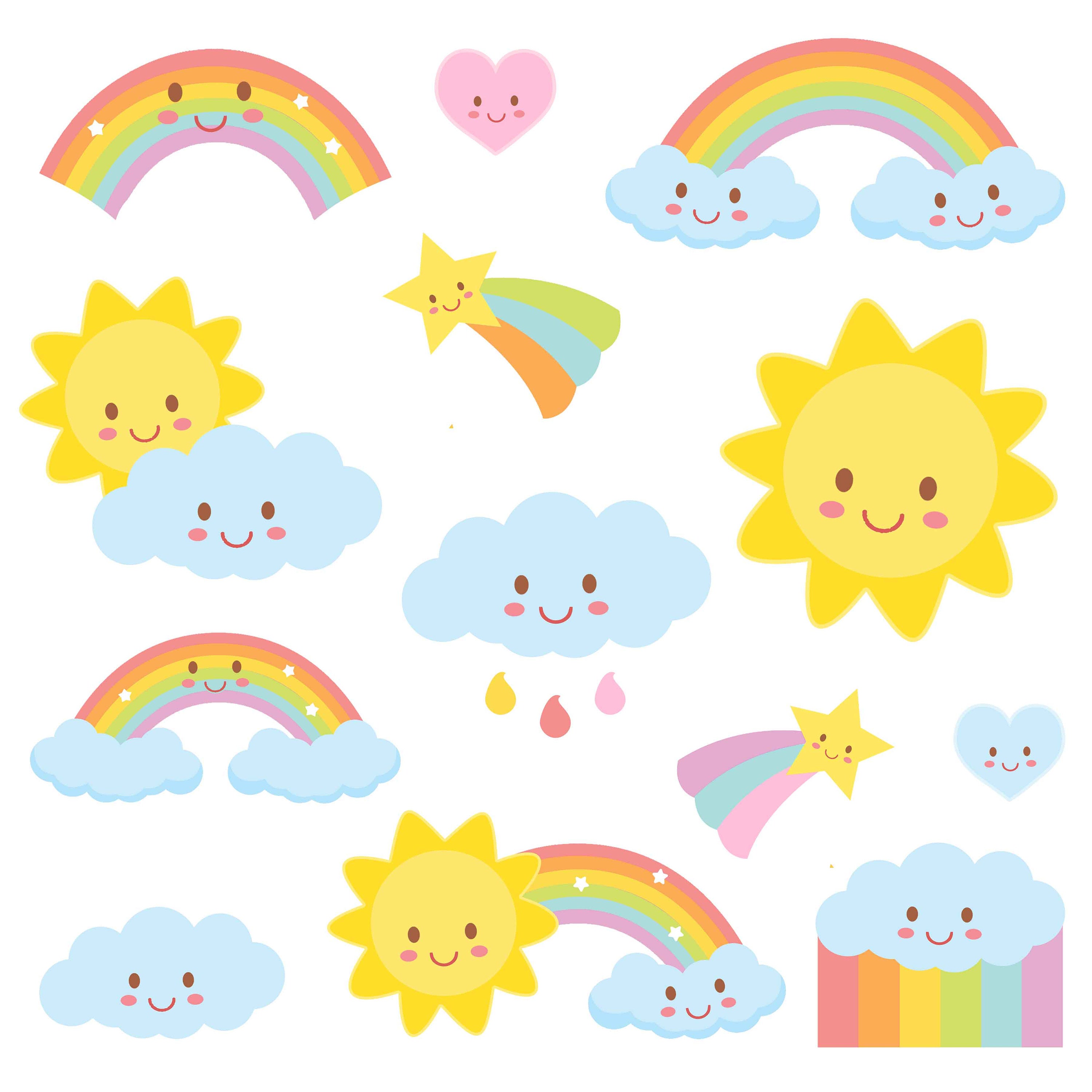 Download Weather Clipart Rainbow clipart Weather Party COMMERCIAL ...