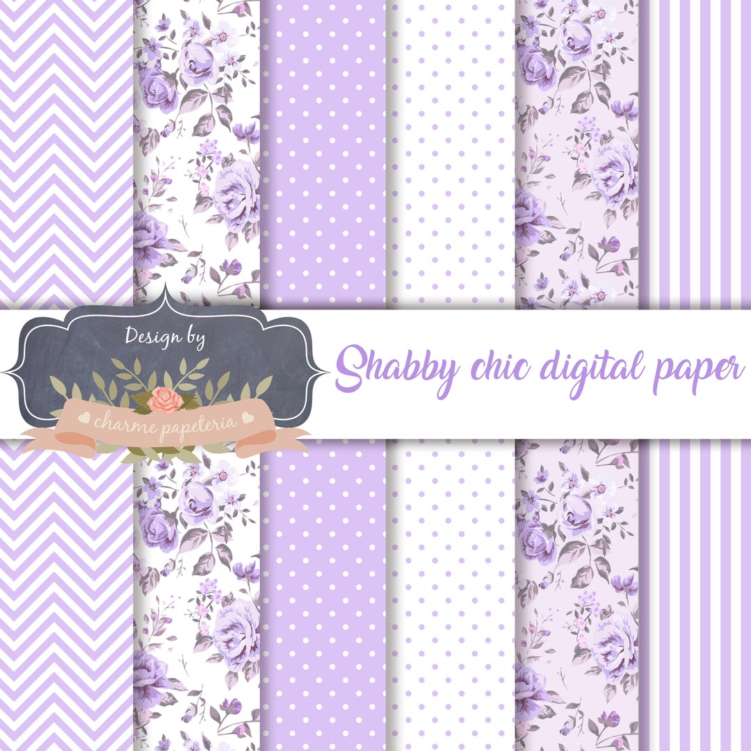 Floral Digital Paper, Pink Floral Paper, Flower Paper, Planner, Roses  digital paper, vintage floral, scrapbook paper, shabby chic paper
