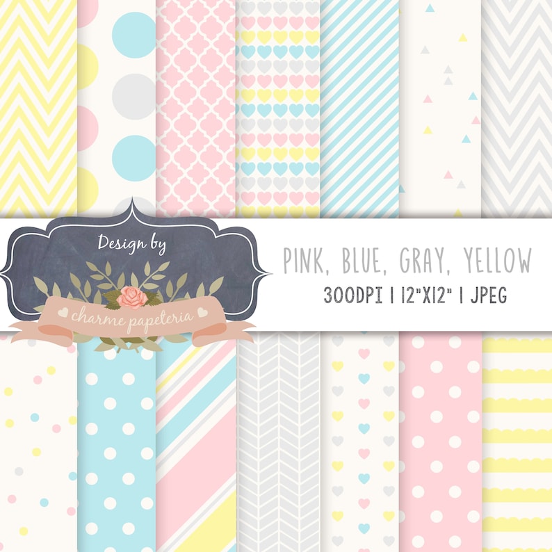 Candy Color Digital Paper Geometric Candy Color Digital | Etsy