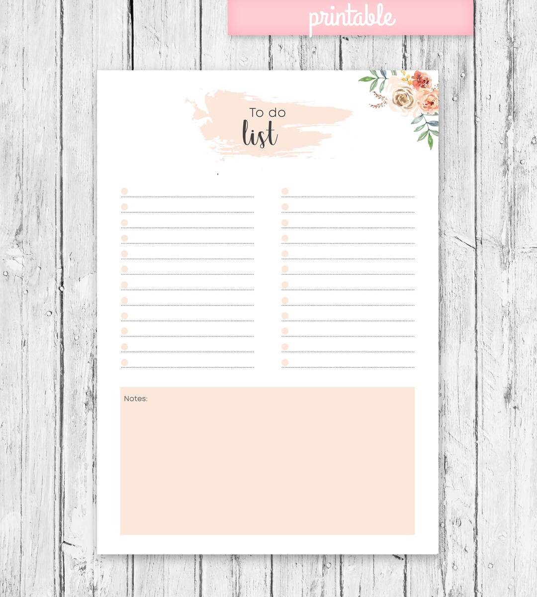 To Do List Bullet Journal Printable Pocket Size Insert Etsy