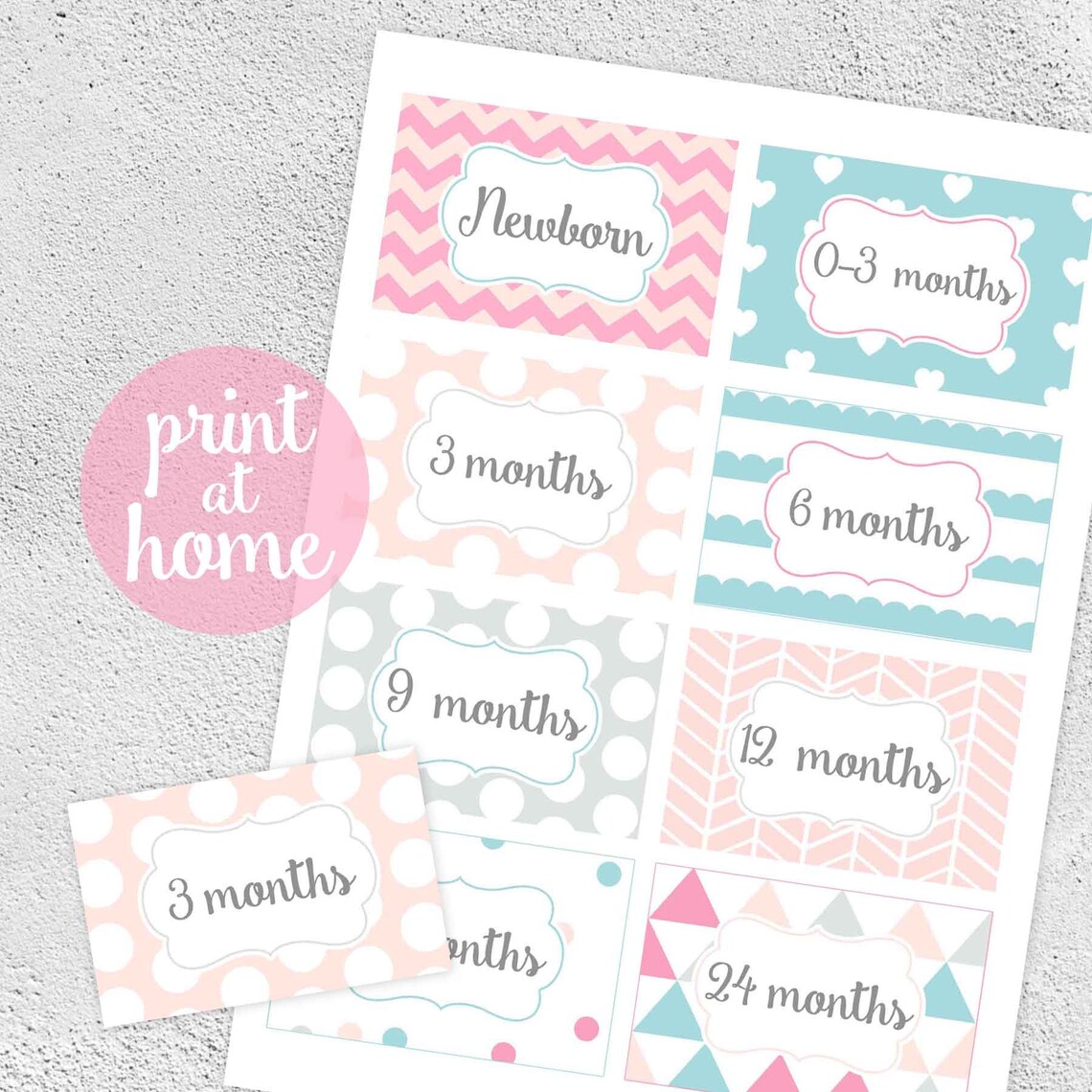 Printable Nursery Drawer Label Organizers Baby Girl Dresser | Etsy