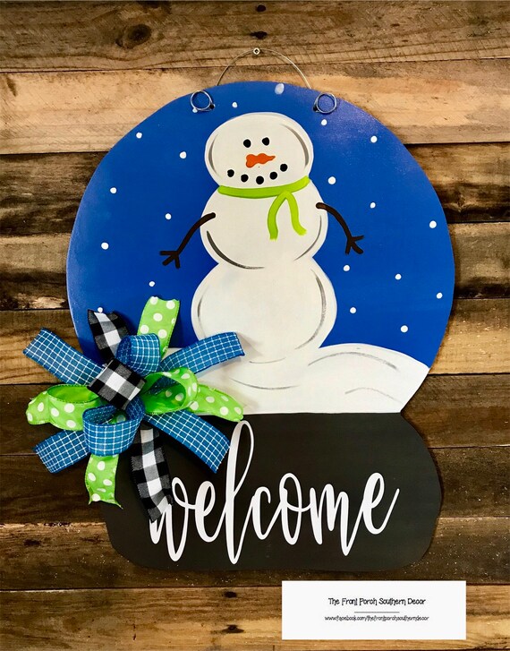 Snow Globe Door Hanger Etsy