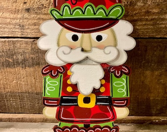 Nutcracker Christmas Decor, Hand Painted Nutcracker Sign, Holiday Nutcracker Shelf Sitter, Wooden Nutcracker Decoration, Christmas Decor