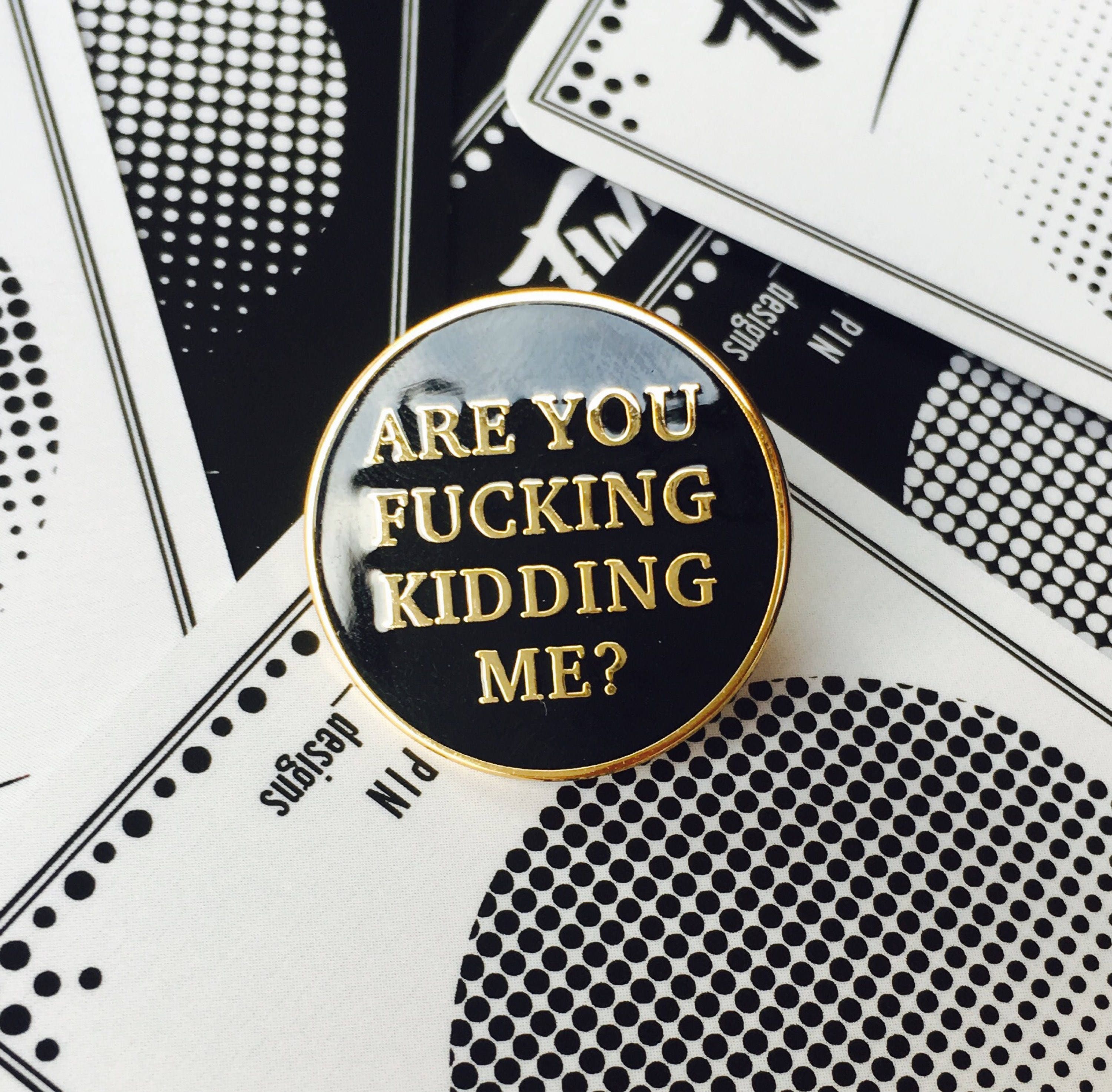Are You Fucking Kidding Me Enamel Pin Badge - Etsy