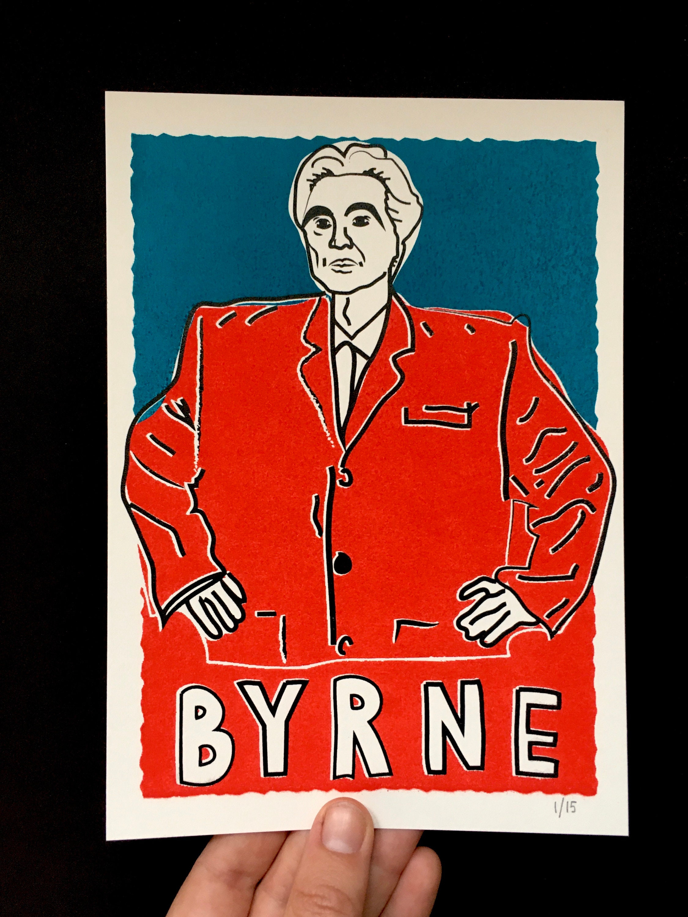 David Byrne / Screen Print / A5 & A4 / LIMITED | Etsy