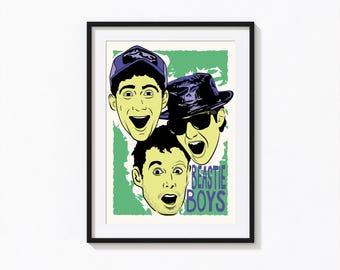 Beastie Boys Art Print | Illustrated A5 Portrait